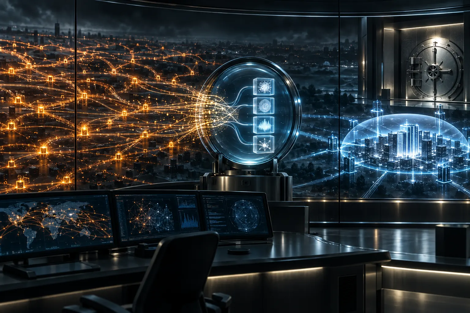 A forensic lens turns parallel cyber threats into sealed evidence while capital remains locked.